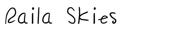 Raila Skies font preview